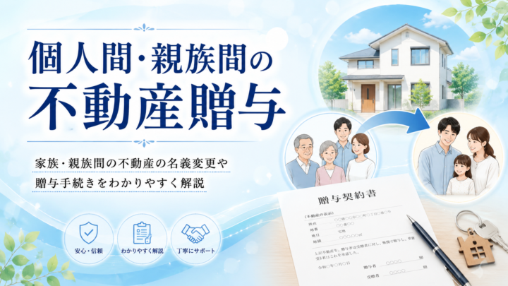 個人間・親族間の贈与による不動産登記の画像